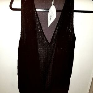 Mystree black and gray with sequin vest